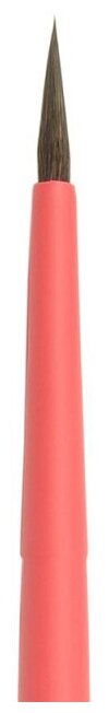 Кисть соболь-микс круглая Roubloff "Aqua Red" ручка короткая красная, покрытие обоймы soft-touch - фото №5