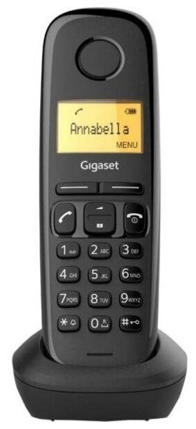 Трубка дополнительная Dect Gigaset A270H HSB RUS черный для A170/270