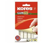 Клейкая масса двусторонняя монтажная Kores Gum Fix полимерная смесь 9 х 11 х 3.2 мм (84 штуки в упаковке) - изображение