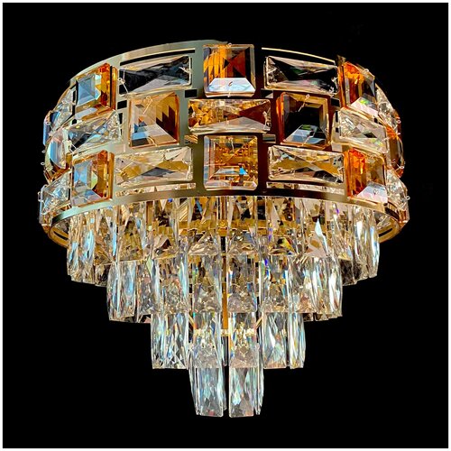 Люстра подвесная SL880/500 Crystal Gold Studio Led