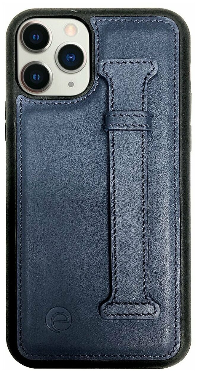 Кожаный чехол для телефона Elae Apple iPhone 12 Pro с кожаной подставкой Темно-синий CFG-12P-KMAV