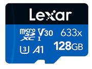 Карта памяти Lexar 128Гб, микро флешка microSDXC Class 10 V30
