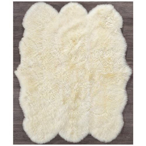 Ковер Sheepskin 150x190 - белый - Прямоугольник - коллекция Овчина Sheepskin 1.50x1.90