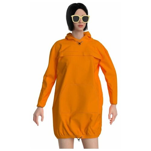 фото Лонгслив женский из полиэстера с капюшоном прогулочный осенний/54 godis