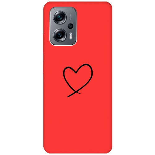 Матовый чехол Heart для Poco X4 GT / Xiaomi Redmi Note 11T Pro / 11T Pro+ / Поко Х4 ГТ / Сяоми Редми Ноут 11Т / 11Т Про+ с 3D эффектом красный матовый чехол heart для poco x4 gt xiaomi redmi note 11t pro 11t pro поко х4 гт сяоми редми ноут 11т 11т про с 3d эффектом красный