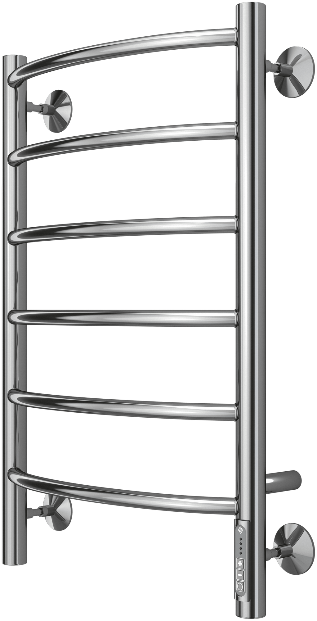 Полотенцесушитель для ванны Terminus Классик 400х650 электрический, 6 перекладин, из нержавеющей стали, Хром, гарантия 5 лет - фотография № 1
