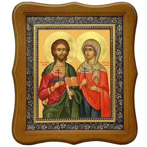Адриан и Наталия Никомидийские Святые мученики. Икона на холсте. тайна брачного соглашения