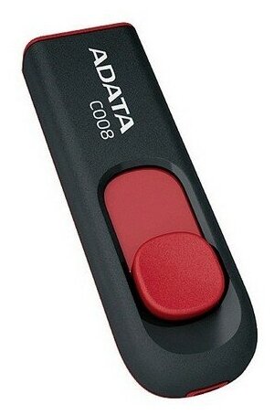 Флэш-накопитель ADATA USB2 64GB BLACK/RED AC008-64G-RKD