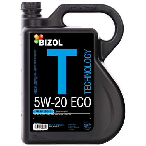 Синтетическое моторное масло BIZOL Technology 5W-20 Eco, 1 л