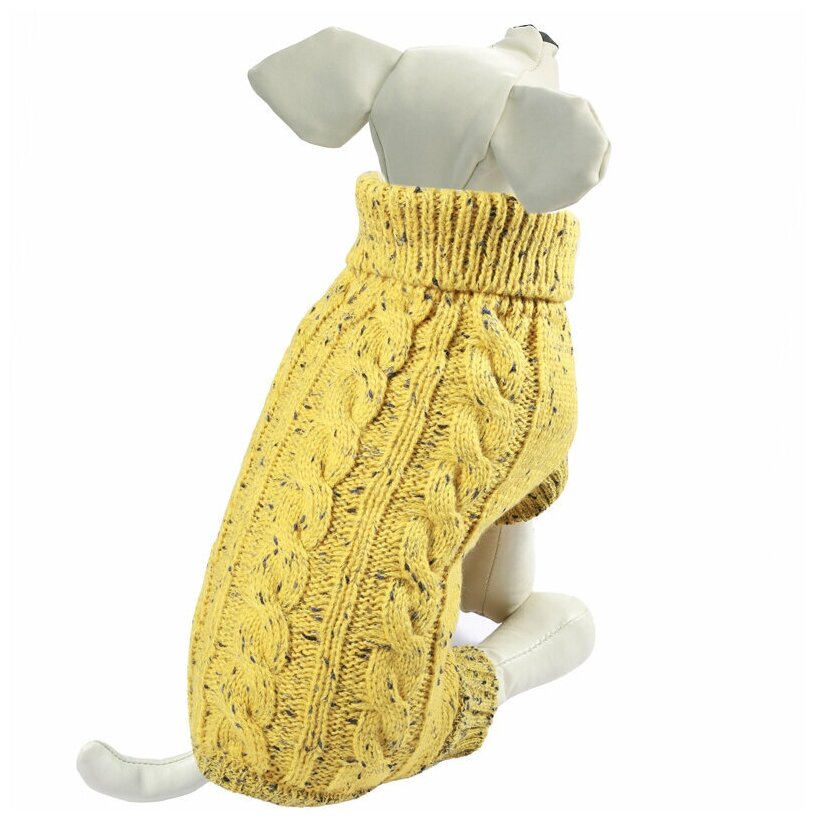 Triol свитер Косички, S, размер 25 см, горчичный - фотография № 1