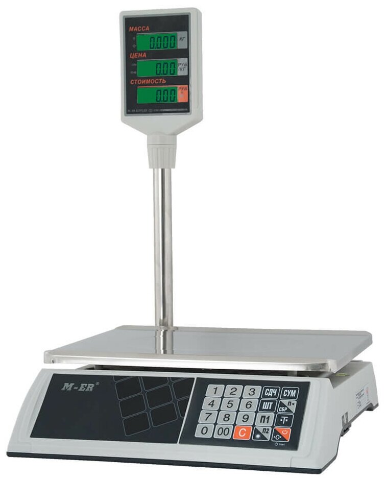 Торговые настольные весы M-ER 327 ACP-15.2 "Ceed" LCD Белые