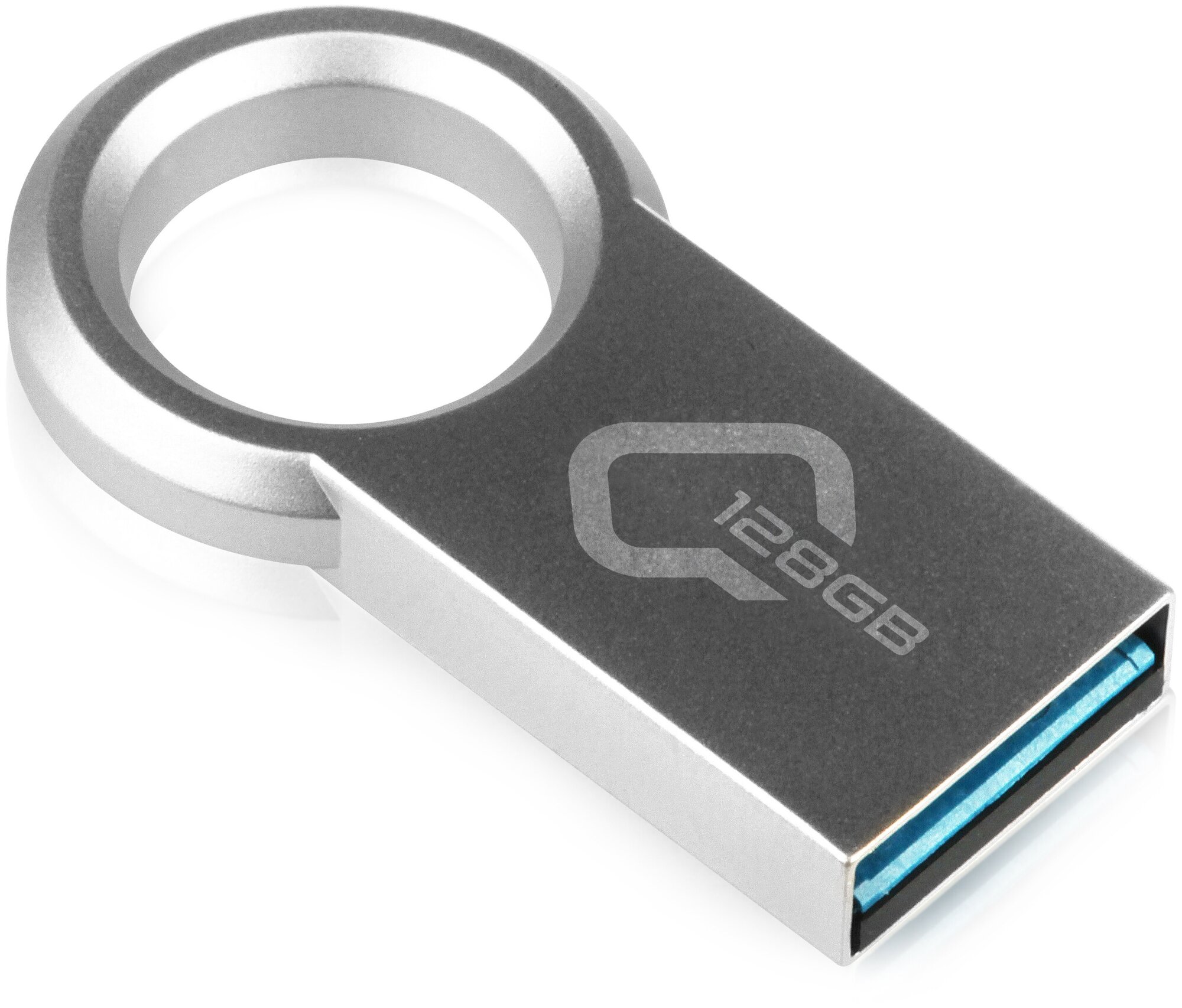 Флешка Qumo Ring 128Gb, USB 3.0, Серый QM128GUD3-Ring