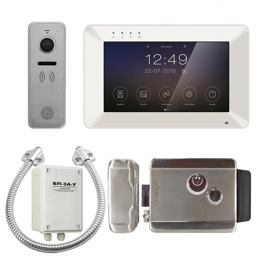 Комплект видеодомофона для дома Tantos Rocky HD Wi-Fi и iPanel2 HD c замком