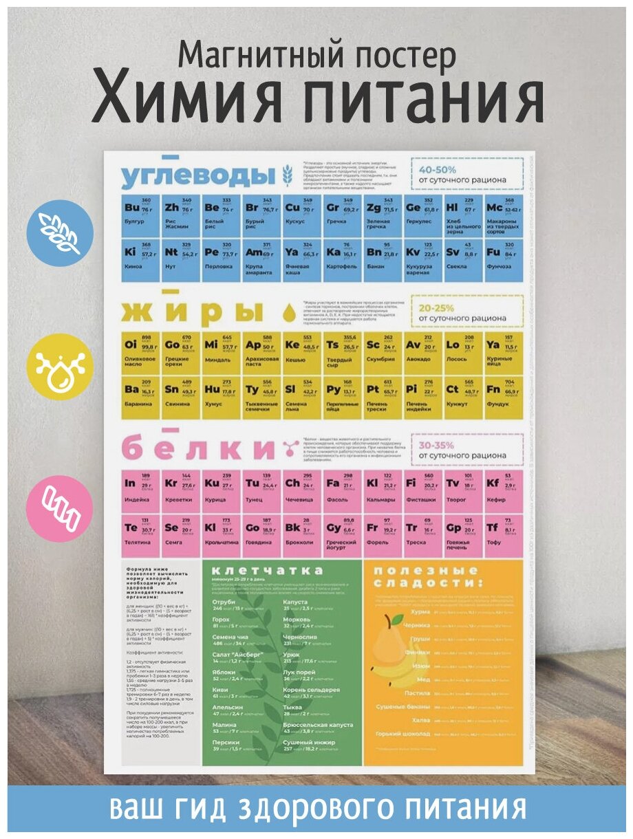 Магнитный постер / Программа правильного питания "Химия Питания"