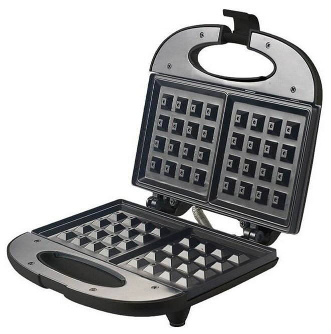 фото Электровафельница Centek CT-1447, 800 Вт, венские вафли, антипригарное покрытие, черная