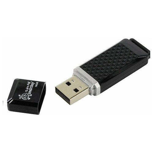 Память Smart Buy "Quartz" 16GB, USB 2.0 Flash Drive, черный