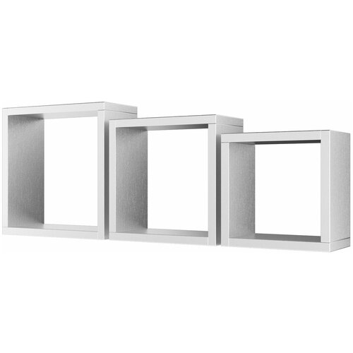 Комплект полок TORGET, 28x28x12 см, серебристый