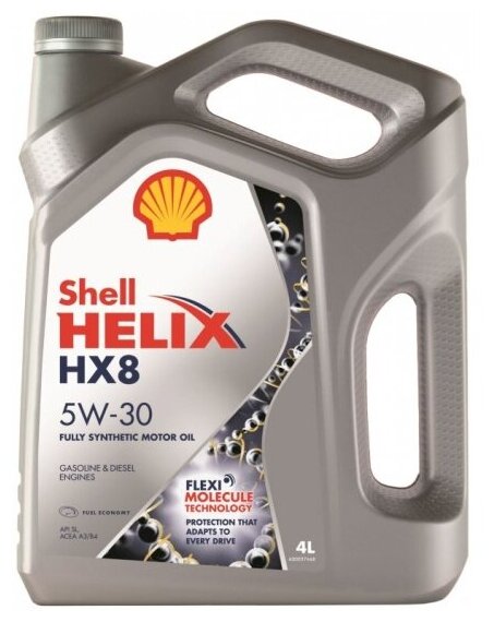 Моторное масло SHELL Helix HX8 Synthetic 5W-30 синтетическое 4 л