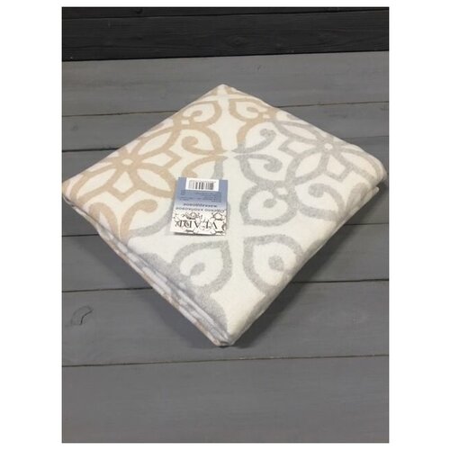 Одеяло байковое Вензель 170х210- бел-св.сер.беж