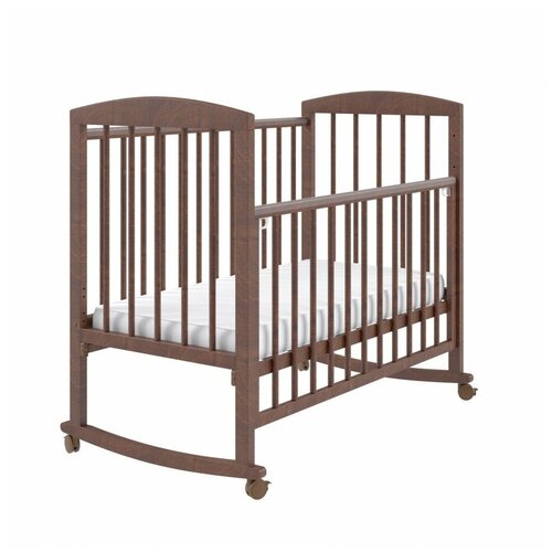Кроватка Malika LILU-2, колесо-качалка, шоколад