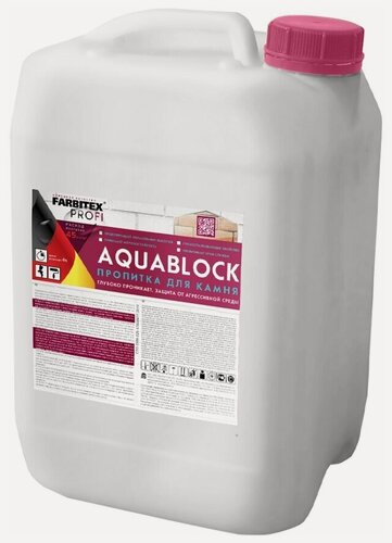 Изображение товара Грунтовка по минеральным поверхностям Aqua BLOCK FARBITEX профи 5 л