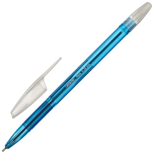 Ручка шариковая неавтоматическая Attache Aqua маслян, син стерж, 0,38/0,5мм