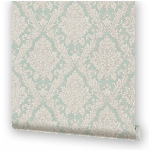 Обои бумажные EcoStyle Марселла 6 бирюзовые 0.53 м