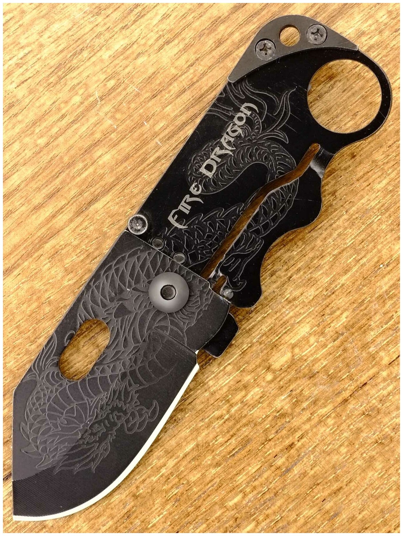 Нож складной полностью металлический брелок Ножемир Чёткий расклад FIRE DRAGON C-252