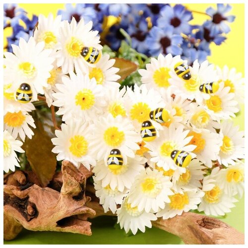 Декор флористический «Пчёлы», 30 шт, 12 х 9 мм