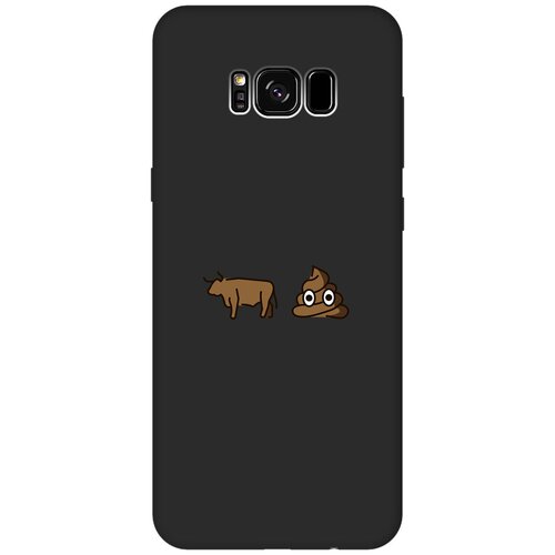 Матовый чехол Bull Shit для Samsung Galaxy S8+ / Самсунг С8 Плюс с 3D эффектом черный матовый чехол bull shit для samsung galaxy s21 самсунг с21 плюс с 3d эффектом черный