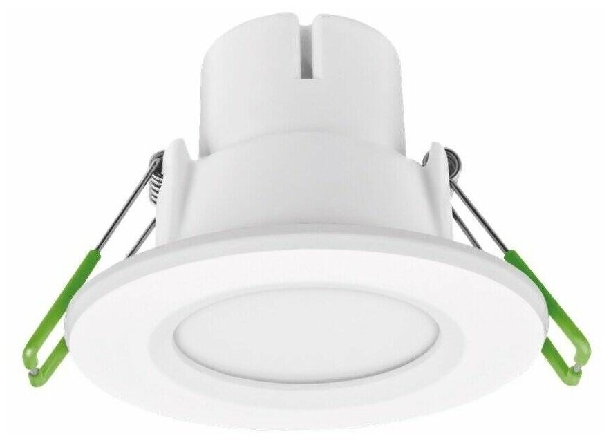 Светильник Navigator NDL-P1-6W-830-WH-LED, LED, 6 Вт, 3000, теплый белый, цвет арматуры: белый, цвет плафона: бесцветный