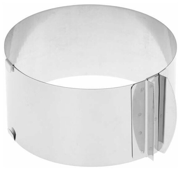 Раздвижная форма для выпечки Кольцо-трансформер 16-30 см, высота 8,5 см. Cake Ring