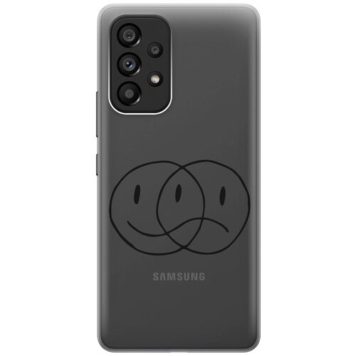 Силиконовый чехол с принтом Two Faces для Samsung Galaxy A53 5G / Самсунг А53 5Г матовый чехол two faces w для samsung galaxy a53 5g самсунг а53 5г с 3d эффектом черный