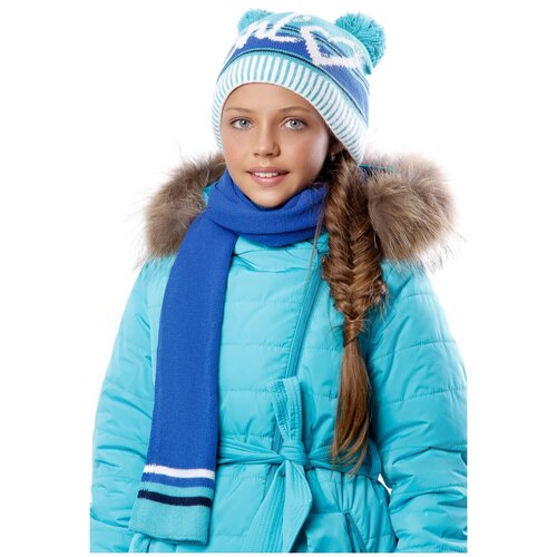 Комплект шапка и шарф для девочки Шалуны 405514 салатовый 54