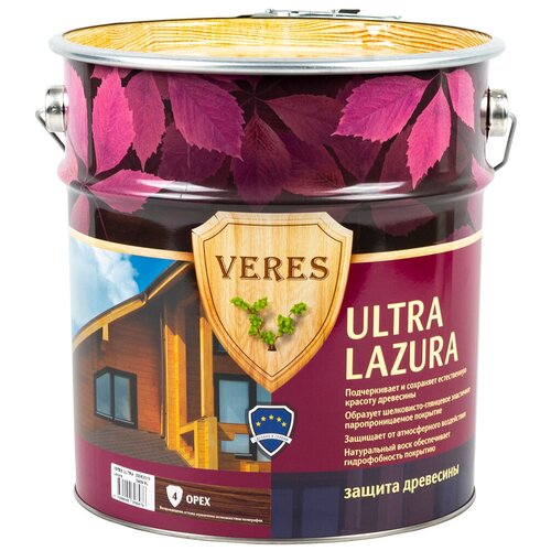 VERES пропитка Ultra Lazura, 9 л, №4 Орех