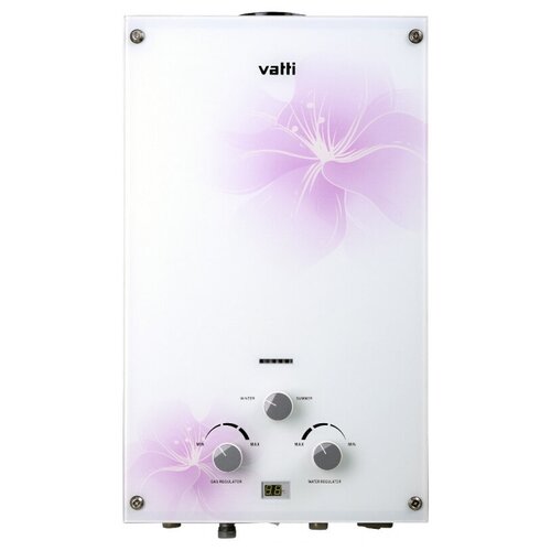 Газовая колонка Vatti LR20-EGE стеклянная панель сиреневая лилия 975000₽