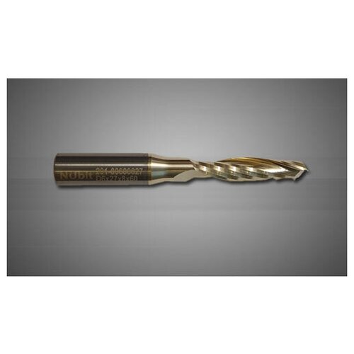 Концевая фреза Nubit-201-00600827: Серия-201: Твердосплавные двухзаходные фрезы (выброс стружки вверх)