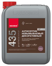 Финишный декоративный антисептик-консервант невымываемый Neomid 435 3в1, орех 1кг