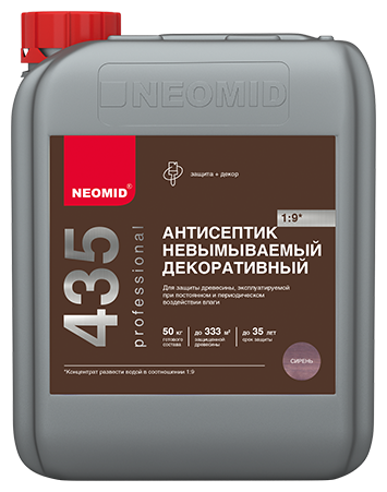 Финишный декоративный антисептик-консервант невымываемый Neomid 435 3в1 орех 1кг