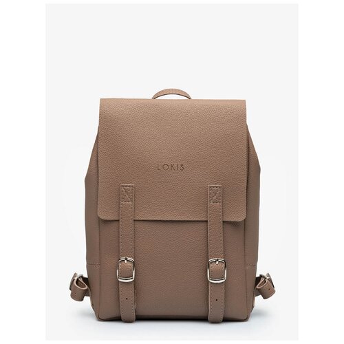 фото Базовый кофейный рюкзак из экокожи с отделением для ноутбука lokis