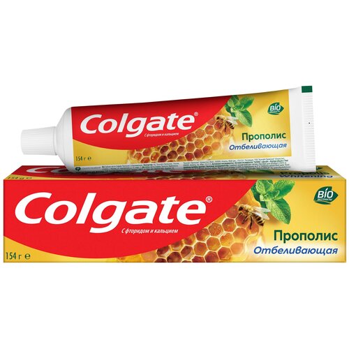 Зубная паста Colgate Прополис Отбеливающая 100 мл bioaqua отбеливающая зубная паста 100 гр peach