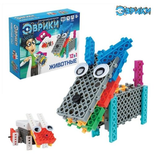 Электронный конструктор Животные 12 вариантов сборки 182 детали 3021₽