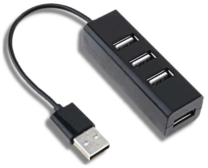 HUB USB на 4 USB 20 черный /USB концентратор /хаб разветвитель юсб на 4 порта /хаб для периферийных устройств