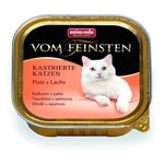 Консервы Animonda Vom Feinsten for castrated cats для кошек кастрированных с индейкой и лососем 32шт*100г - изображение