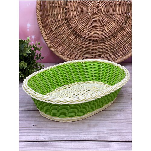 Хлебница плетеная овальная