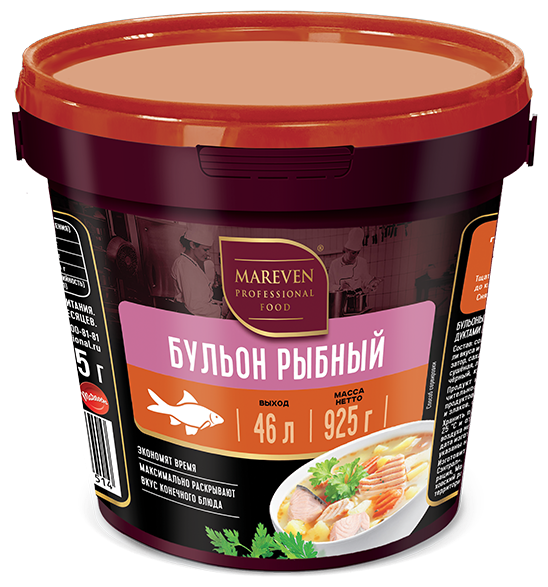 Бульон Mareven Food Professional рыбный ведро 925г