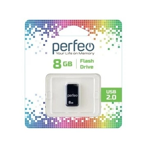 USB Флеш-накопитель USB накопитель Perfeo 8GB M03 Black