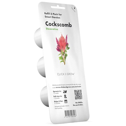 Набор картриджей для умного сада Click and Grow Refill 3-Pack Целозия (Cockscomb)