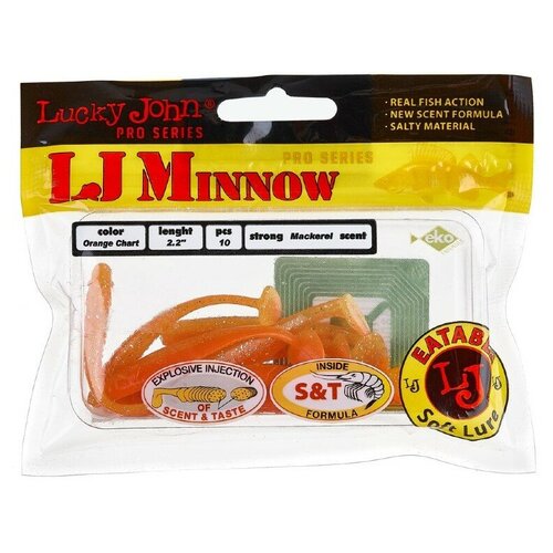 набор виброхвостов искусственных lucky john pro series minnow 05 60 085 10 штук Набор виброхвостов искусственных Lucky John Pro Series Minnow 05.60/T26 (10 штук)