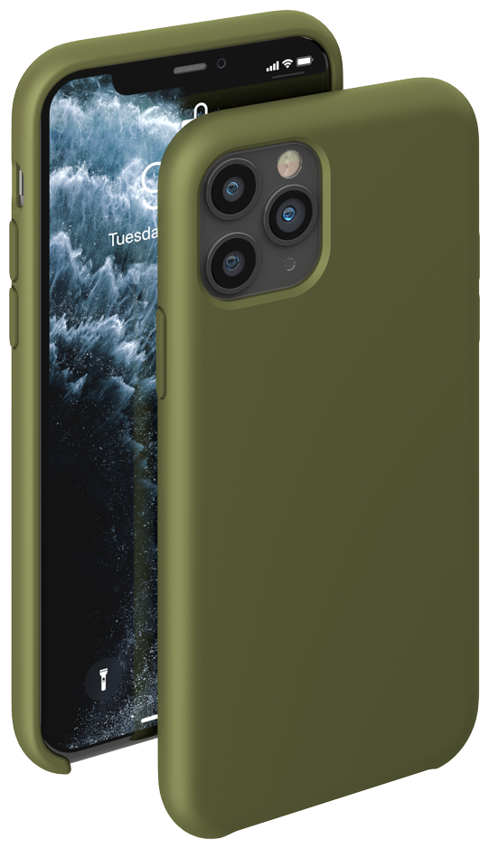 Чехол Liquid Silicone Case для Apple iPhone 11 Pro, оливковый, Deppa 87288